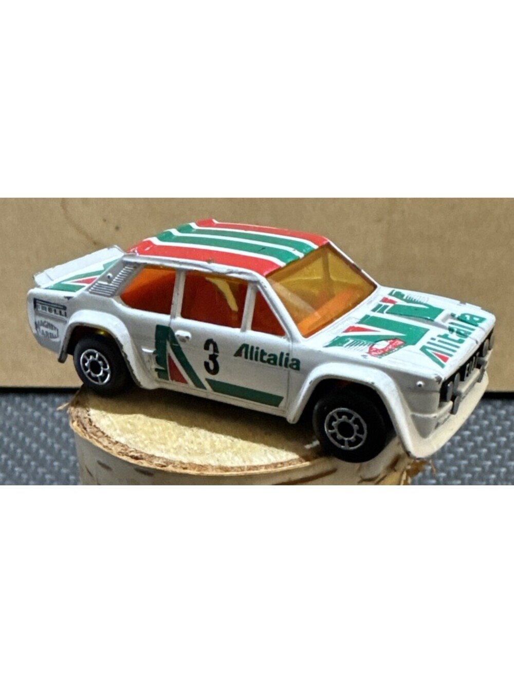 Vintage 1982 Matchbox Fiat Abarth Rally Car White Alitalia 1:53 | G/VG